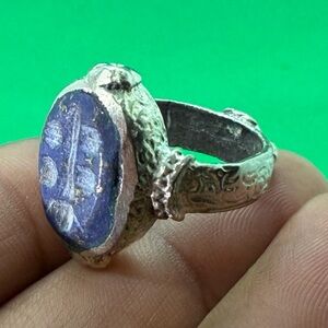 Authentic Old Beautiful Natural Lapis Lazuli Stone A Scorpion Intaglio